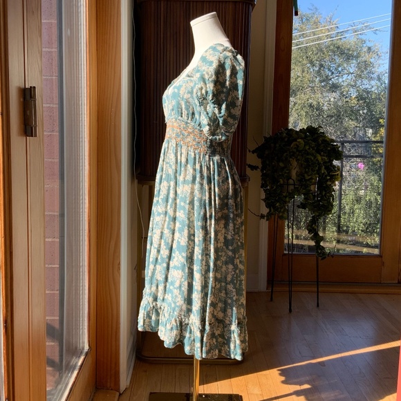 Free People Floral Sea foam Dress - Picture 6 of 7